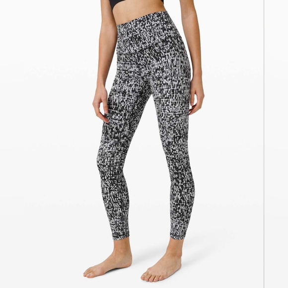 Lululemon Align Pant II 25" Urban Block Ice Grey Black Size 4 Leggings - Picture 1 of 9